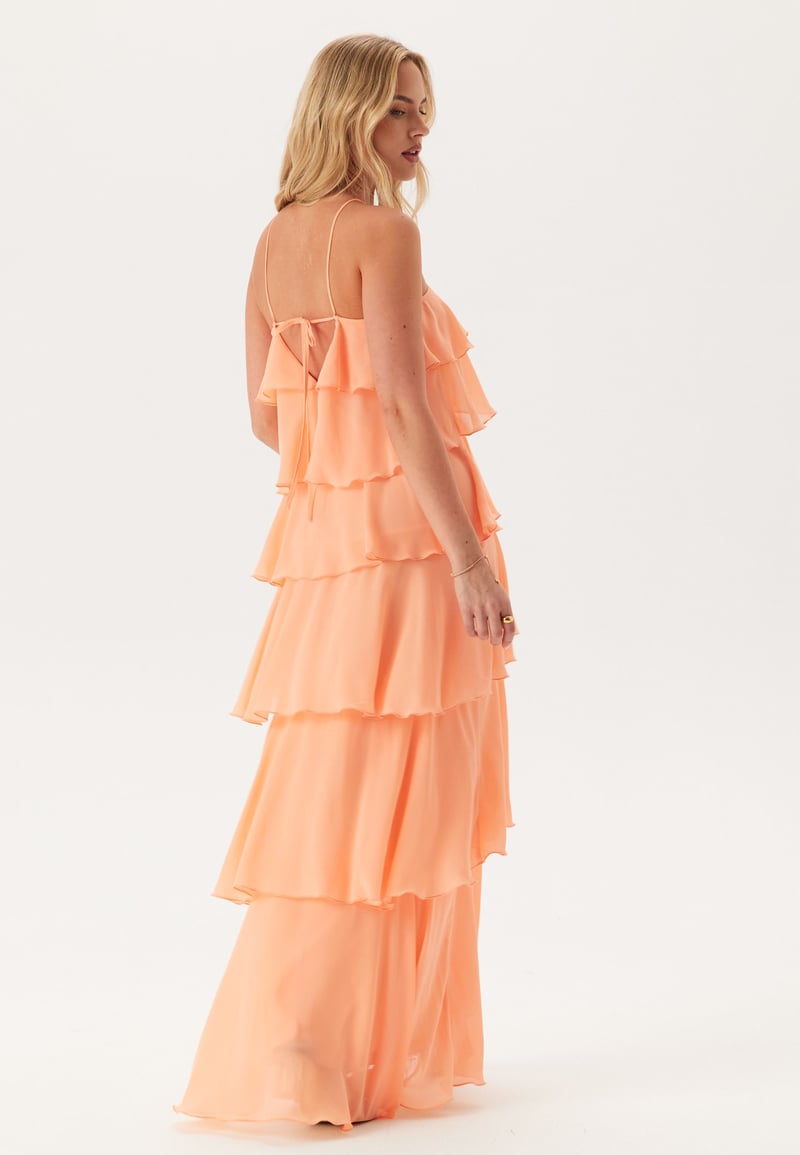 Bubbleroom Occasion Tie Back Flounce Maxi Dress