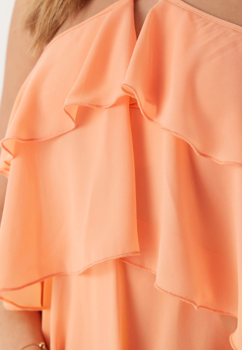 Bubbleroom Occasion Tie Back Flounce Maxi Dress