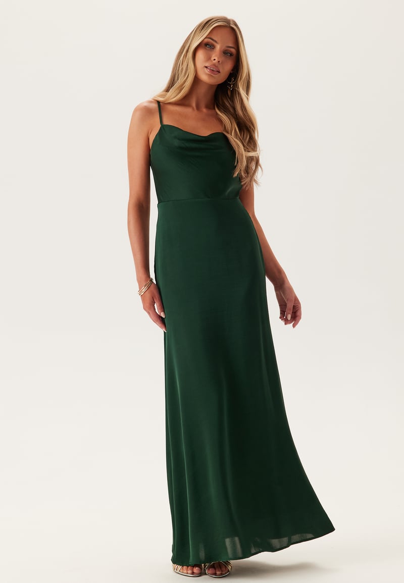 Bubbleroom Occasion Waterfall Mermaid Satin Gown