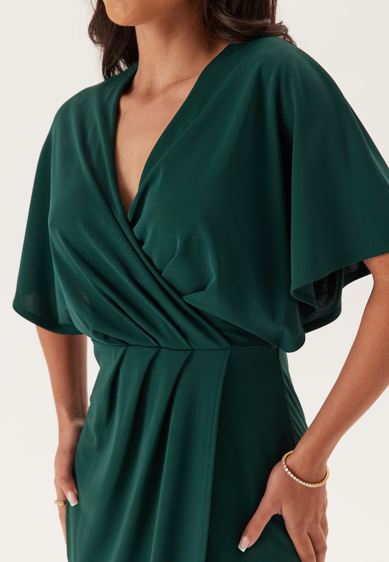 Bubbleroom Occasion Wrap Slit Maxi Dress