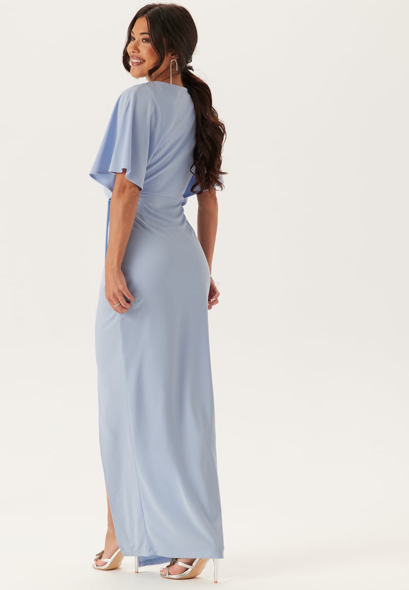 Bubbleroom Occasion Wrap Slit Maxi Dress