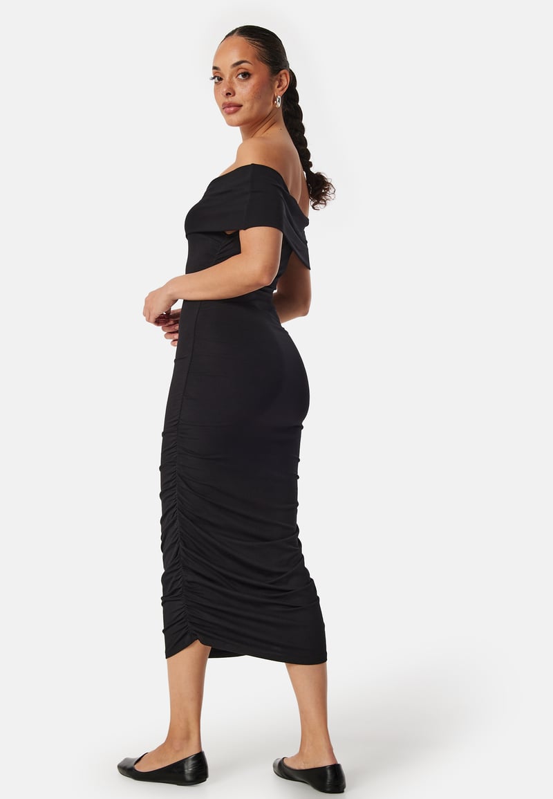 BUBBLEROOM Off Shoulder Midi Dress