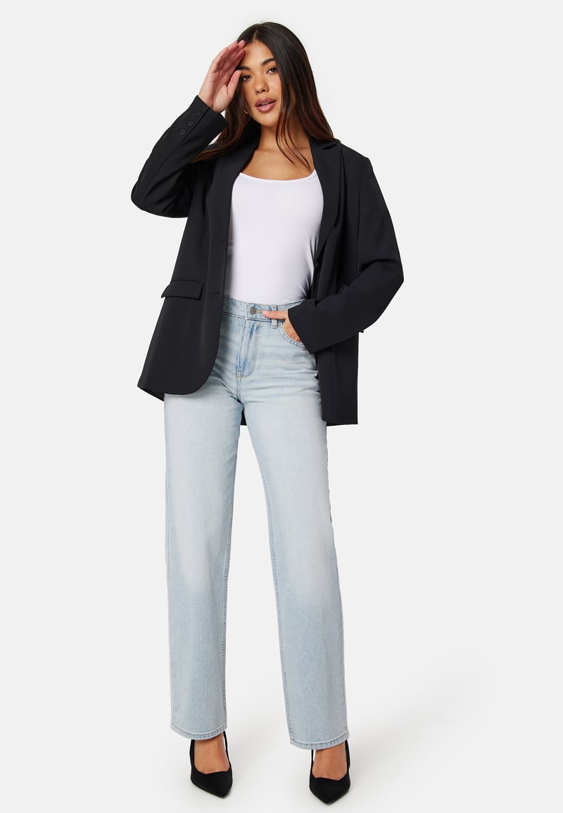 BUBBLEROOM Wide Straight Jeans 