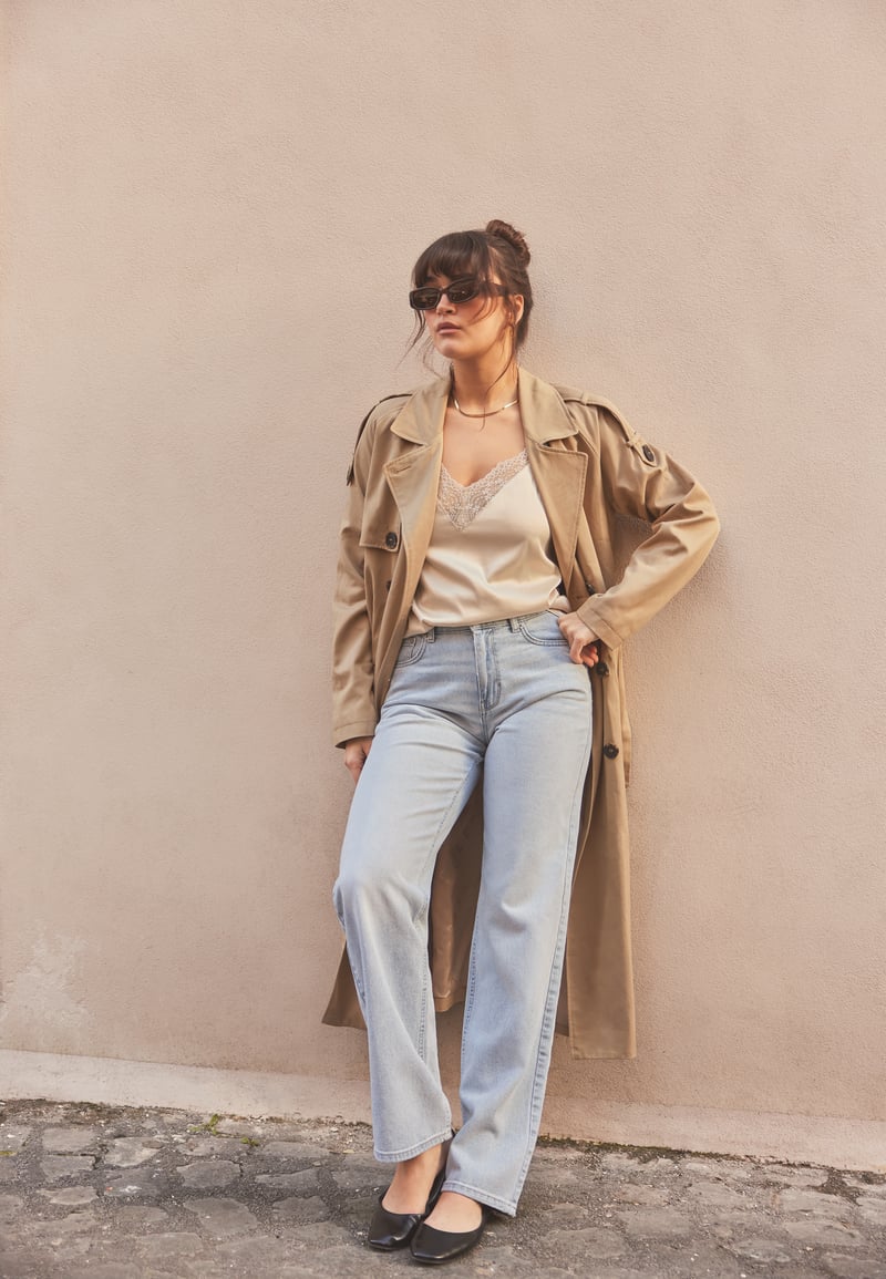 BUBBLEROOM Wide Straight Jeans 