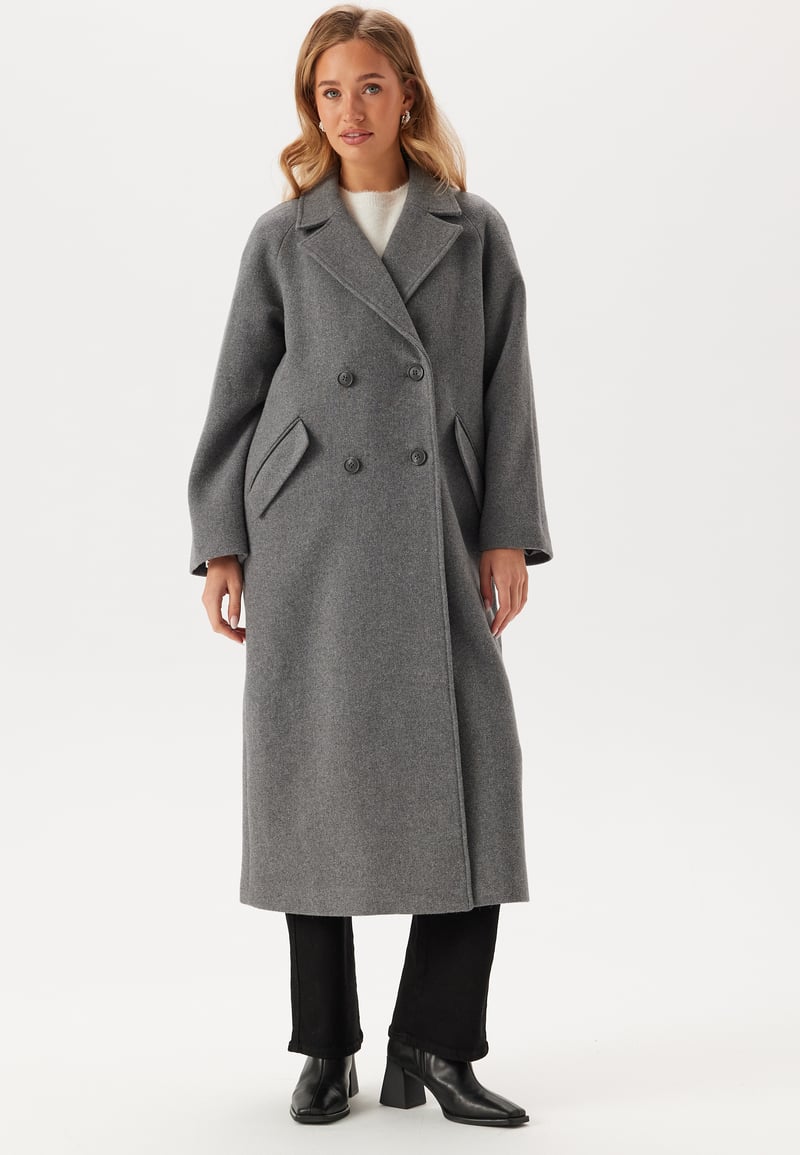 BUBBLEROOM Raglan Sleeve Wool Blend Coat