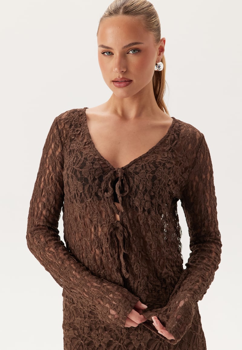 BUBBLEROOM Reversible Lace Cardigan