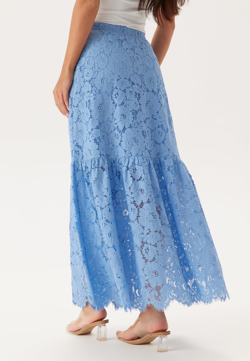 BUBBLEROOM Scalloped Lace Edge Maxi Skirt