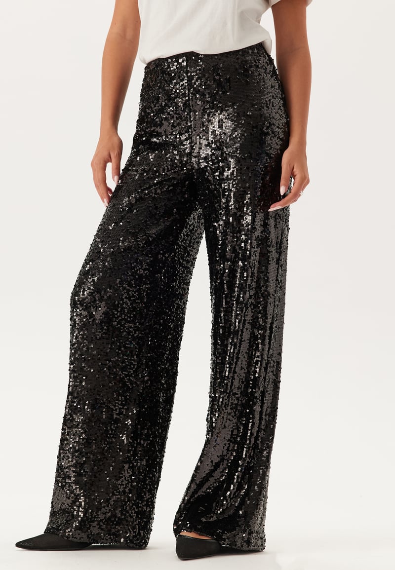 BUBBLEROOM Sequin Wide Trousers