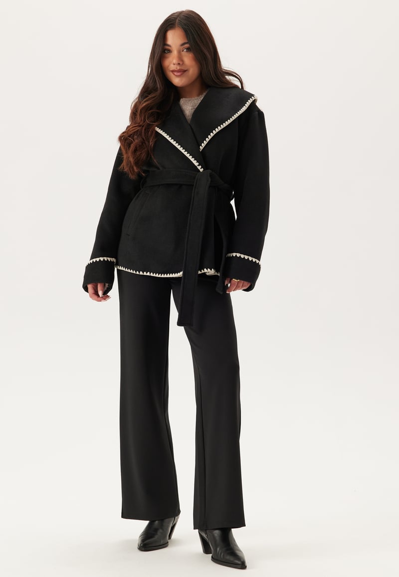 BUBBLEROOM Shawl Collar Wool Blend Jacket