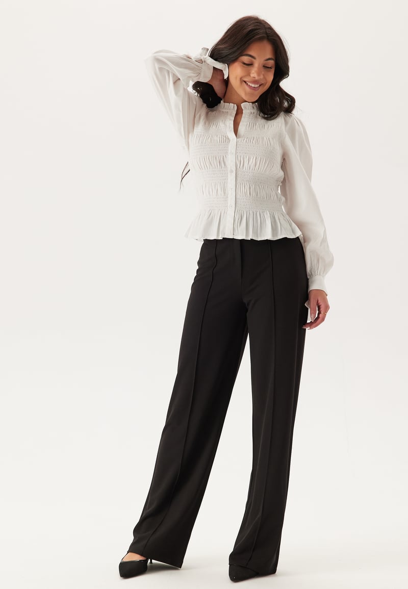 BUBBLEROOM Soft Suit Straight Trousers