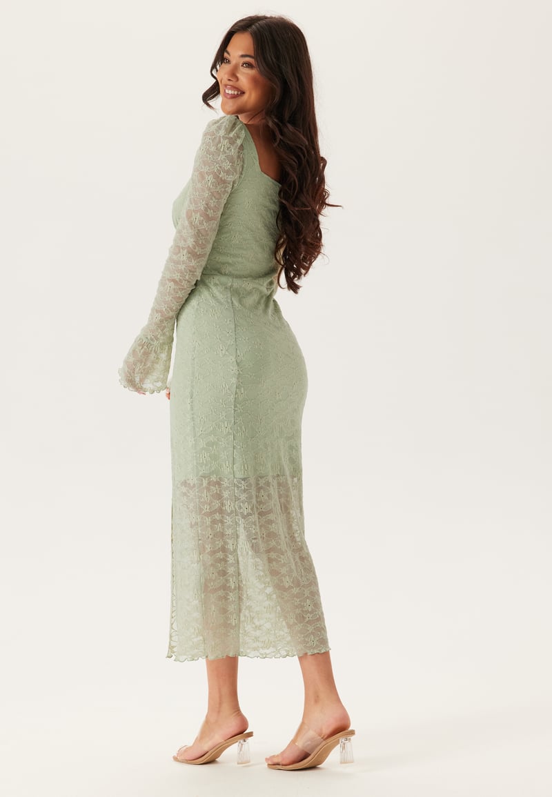 BUBBLEROOM Square Neck Lace Dress