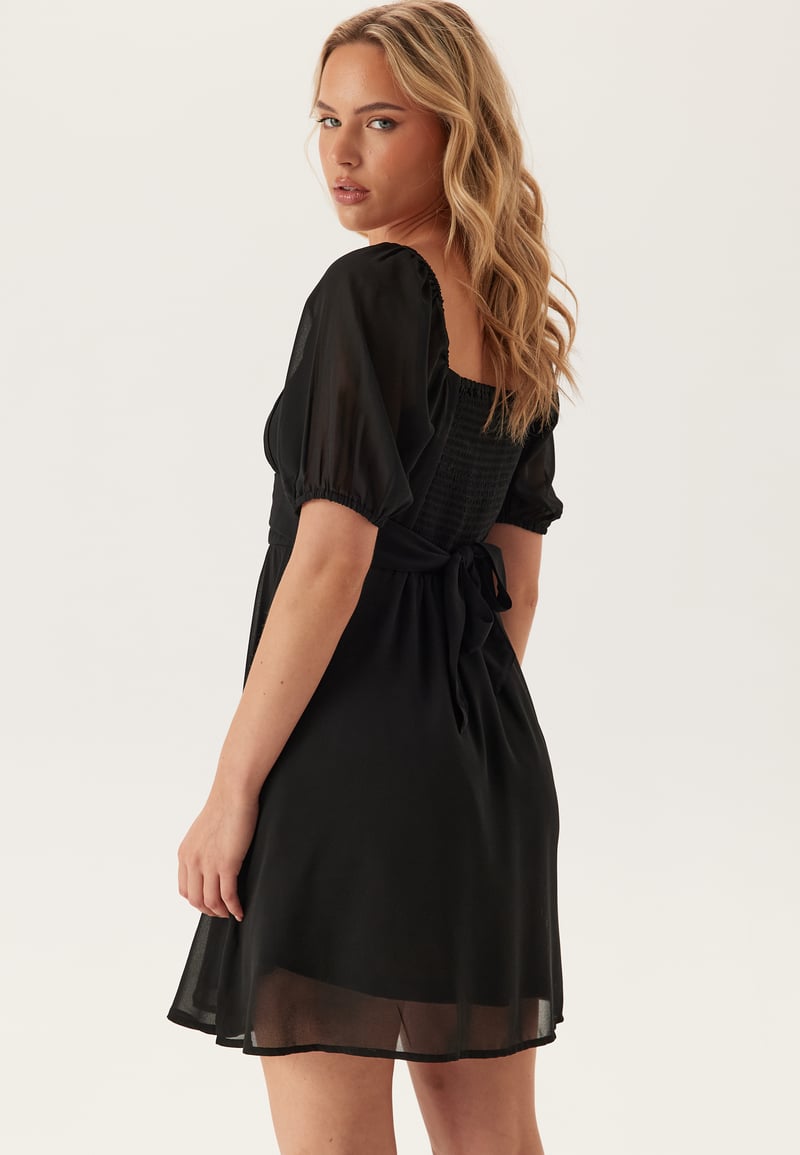 BUBBLEROOM Square Neck S/S Georgette Dress