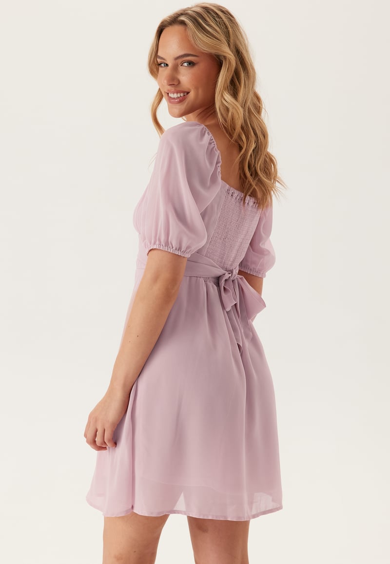 BUBBLEROOM Square Neck S/S Georgette Dress