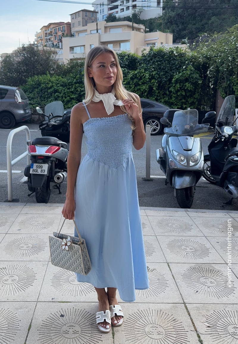 BUBBLEROOM Strap Smock Dress