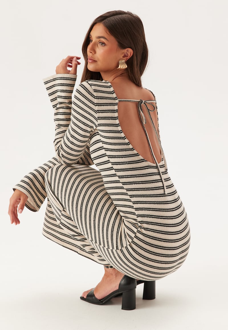 BUBBLEROOM Striped Maxi Dress