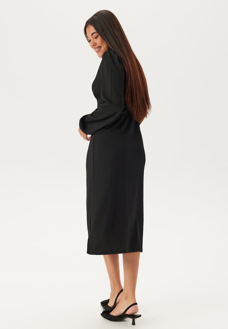 BUBBLEROOM Structure Button Midi Dress