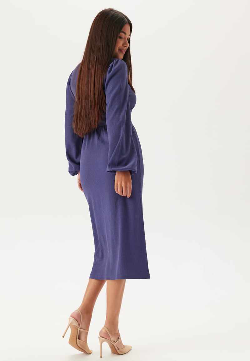 BUBBLEROOM Structure Button Midi Dress