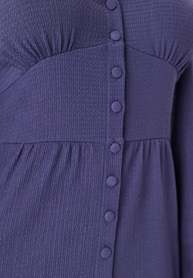 BUBBLEROOM Structure Button Midi Dress