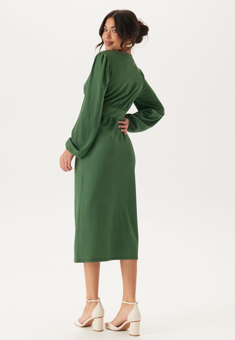 BUBBLEROOM Structure Button Midi Dress