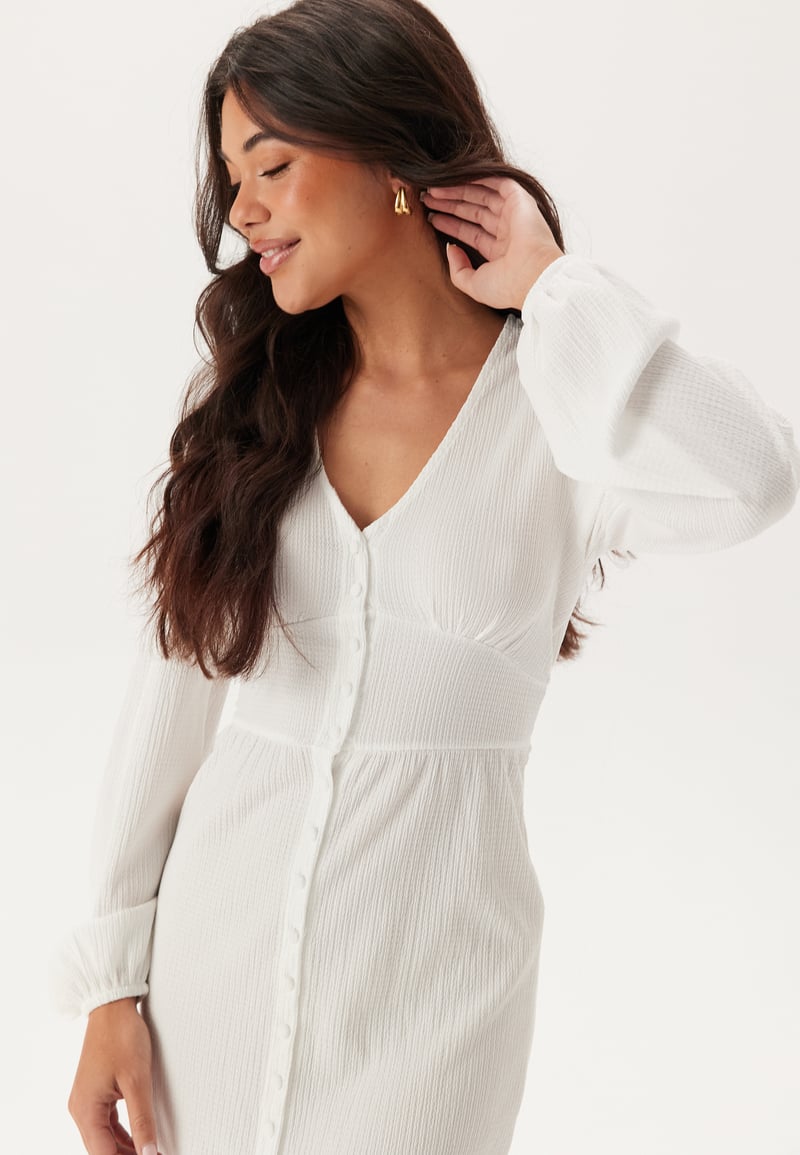 BUBBLEROOM Structure Button Midi Dress
