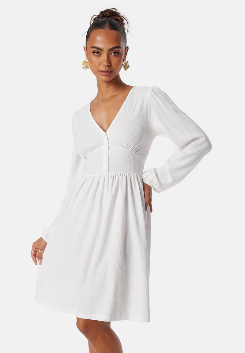 BUBBLEROOM Structure Button Short Dress
