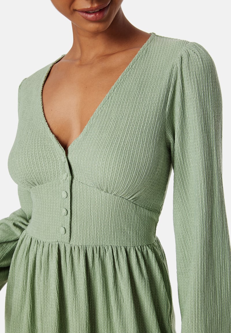BUBBLEROOM Structure Button Short Dress