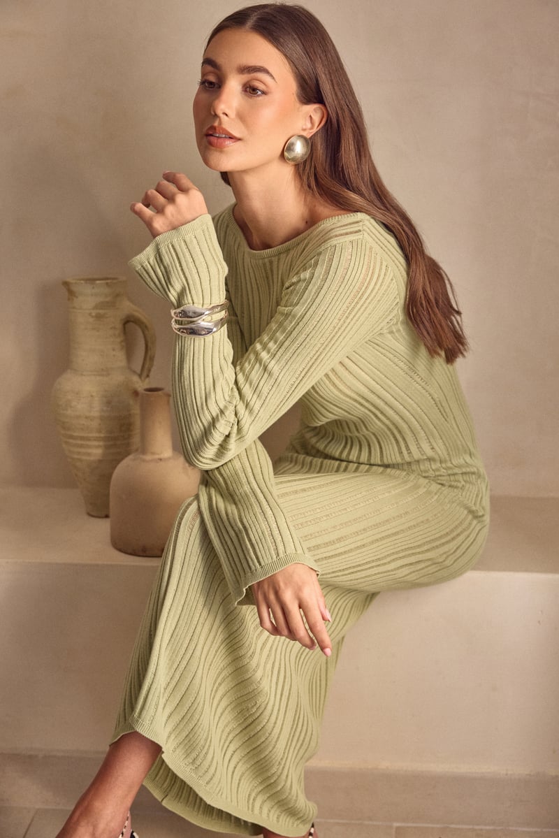 BUBBLEROOM Structure Knitted Dress