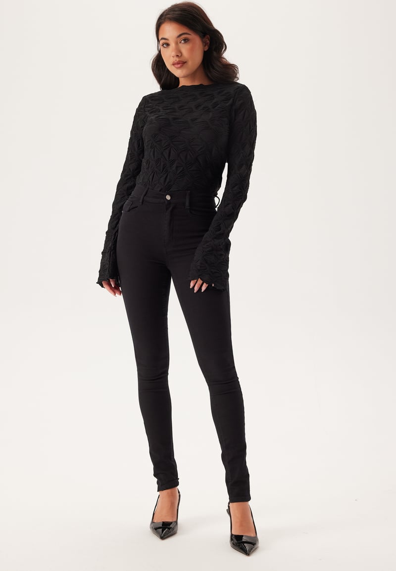 BUBBLEROOM Structure Long Sleeve Top