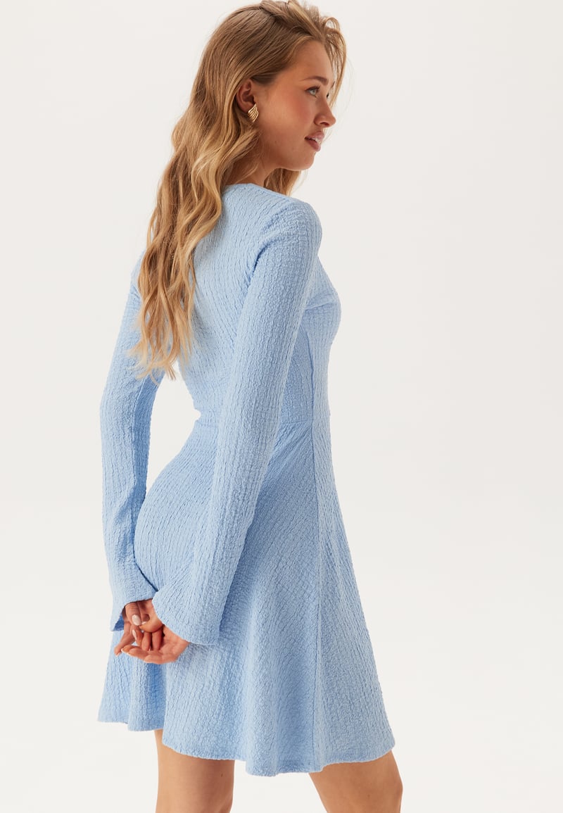 BUBBLEROOM Structured V-neck Skater Dress