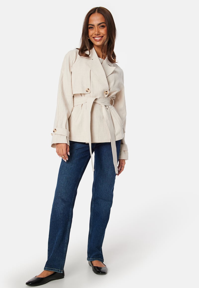 BUBBLEROOM Thelma Linen Trenchcoat