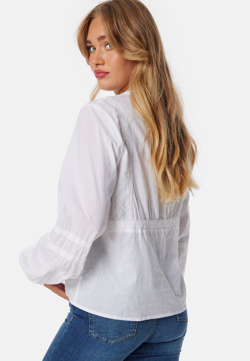 BUBBLEROOM V-neck Cotton L/S Blouse