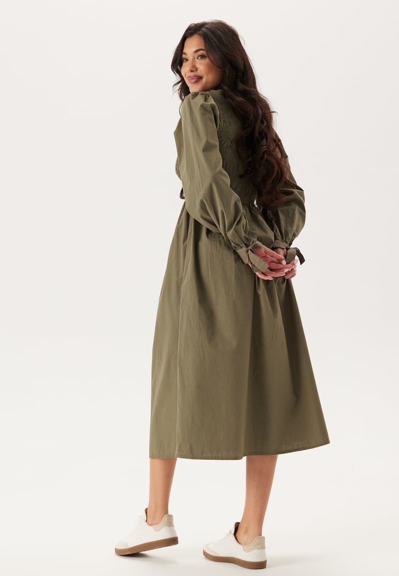 BUBBLEROOM V-neck Cotton Smock Dress