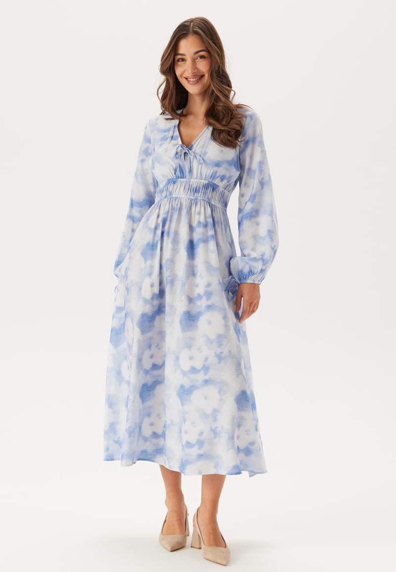 BUBBLEROOM CC V-neck Viscose Strap L/S Dress