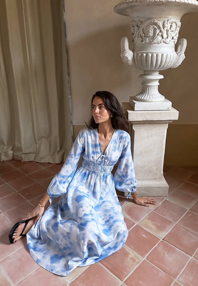 BUBBLEROOM CC V-neck Viscose Strap L/S Dress