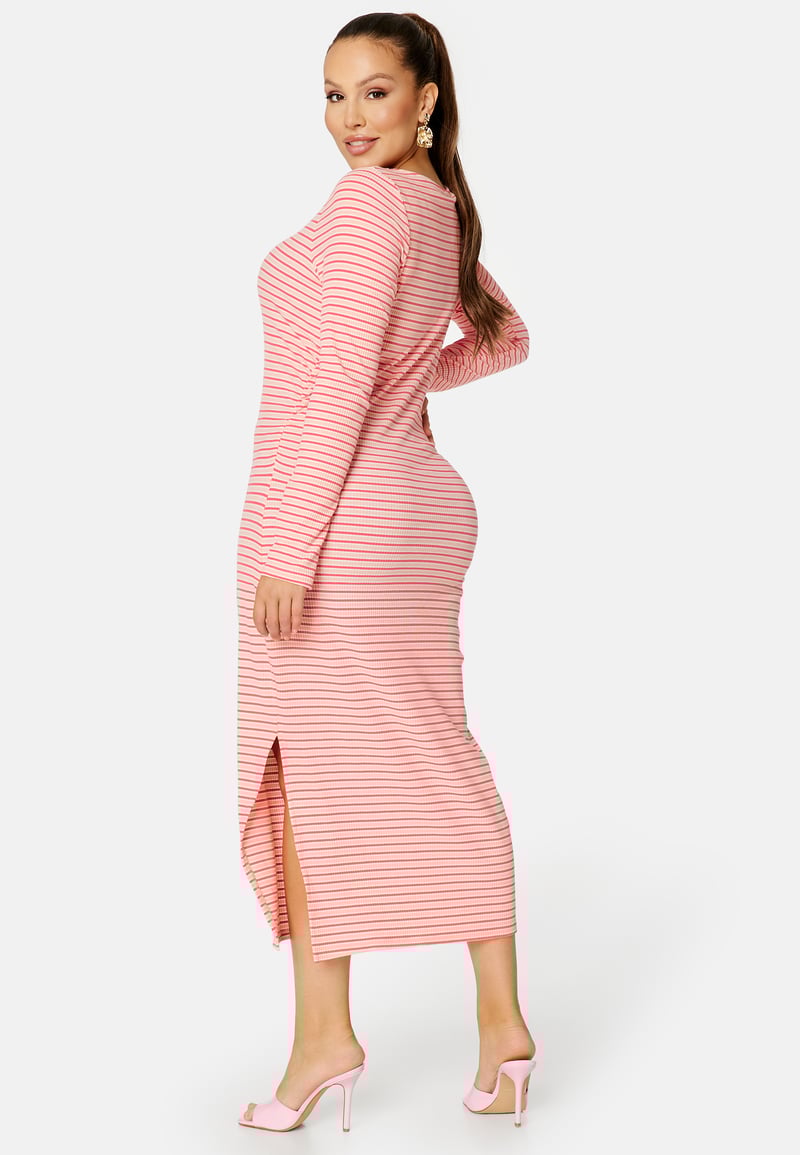 BUBBLEROOM Vendela drapy striped dress