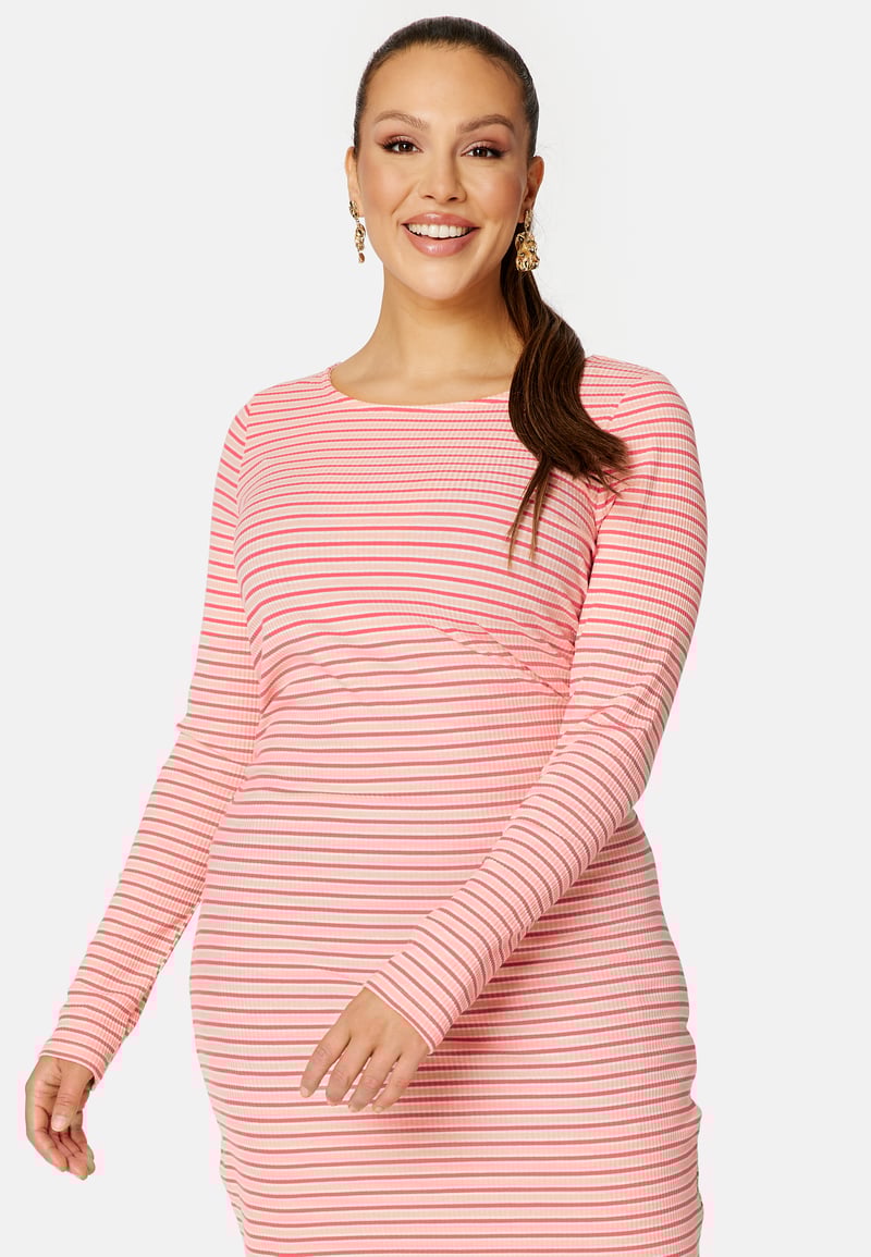 BUBBLEROOM Vendela drapy striped dress