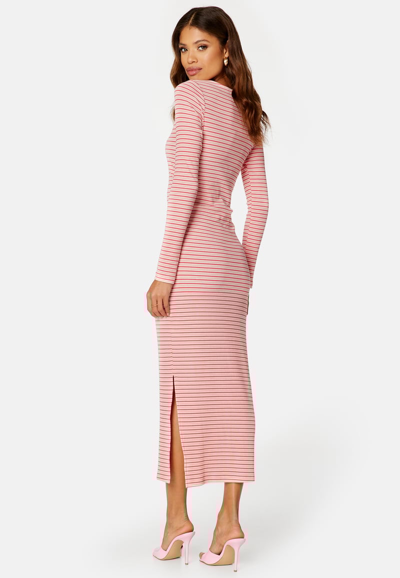 BUBBLEROOM Vendela drapy striped dress