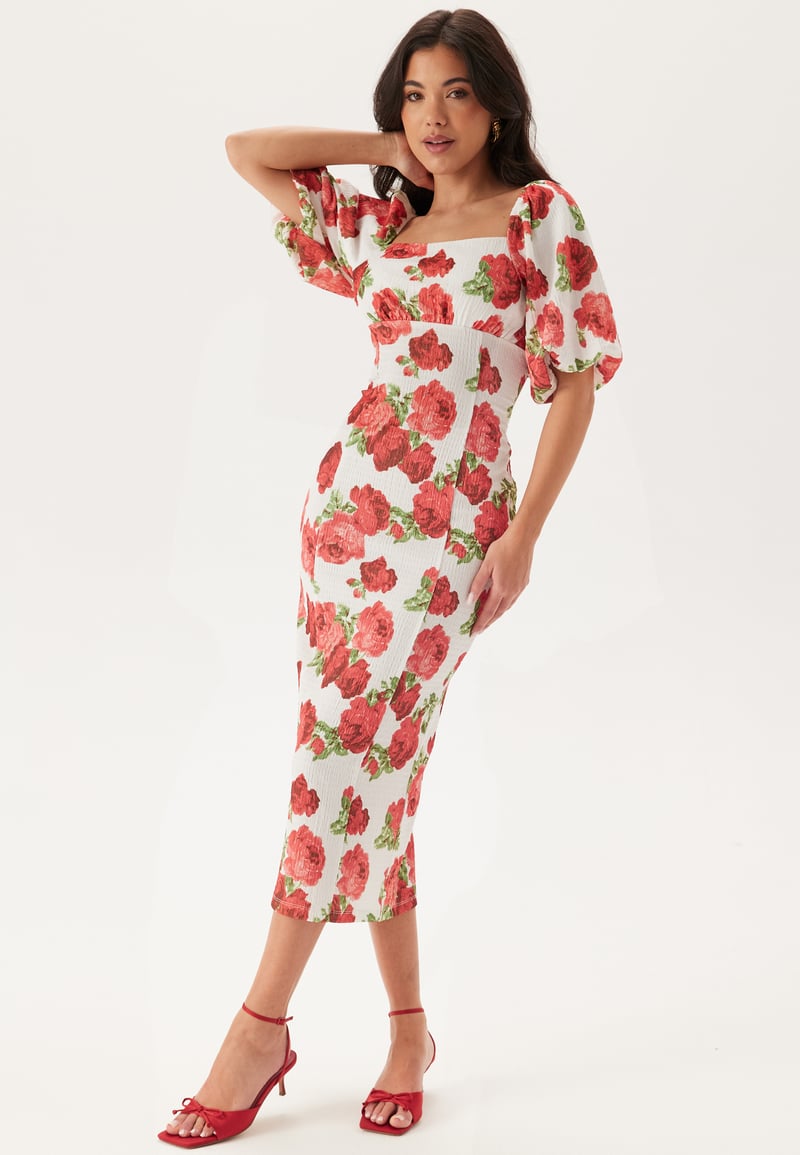 BUBBLEROOM Volume Sleeve Midi Dress