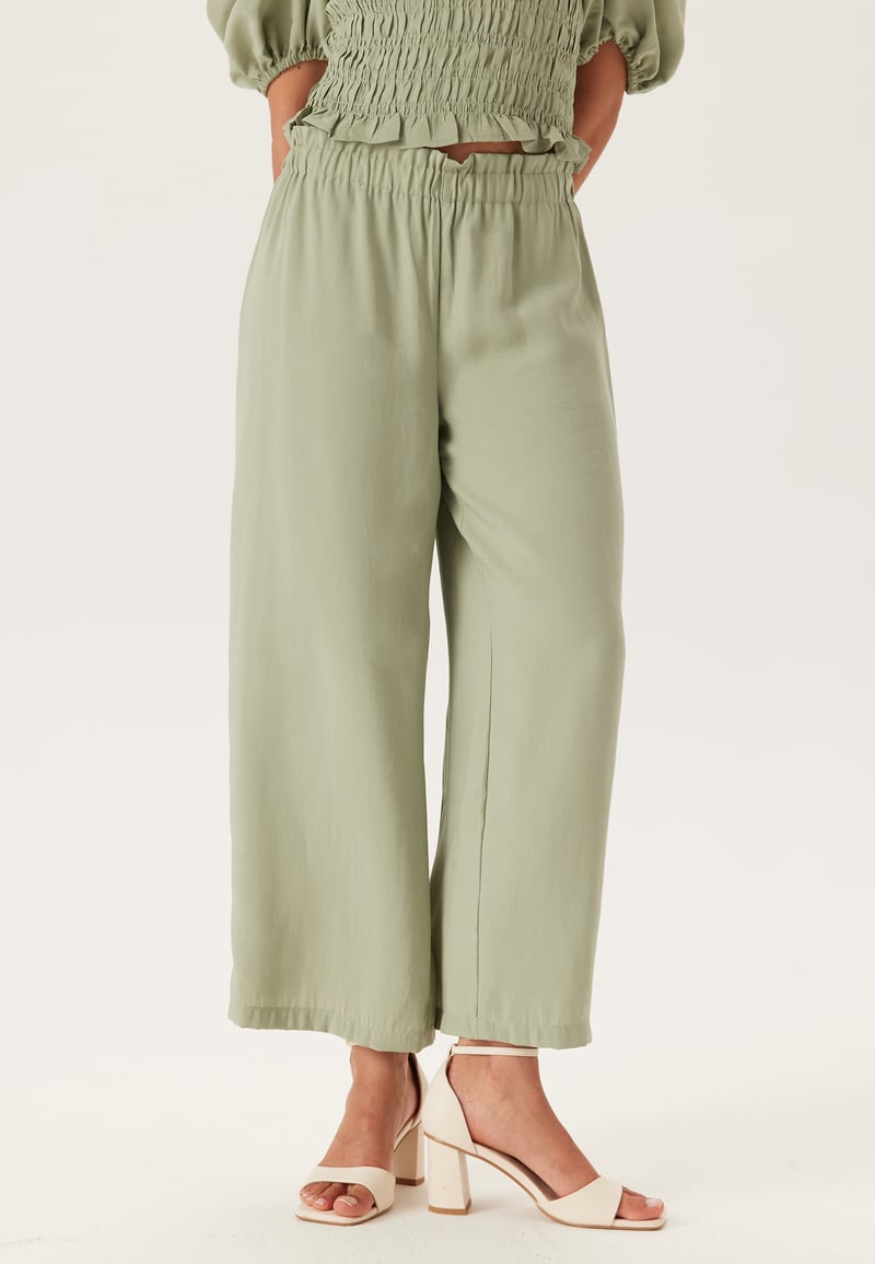 BUBBLEROOM Wide Ankle Modal Trousers
