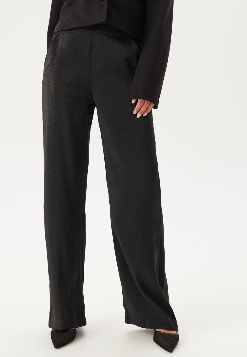 BUBBLEROOM Wide Leg Shimmer Trousers
