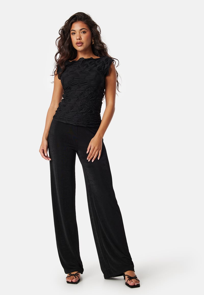 BUBBLEROOM Shiny Wide Trousers