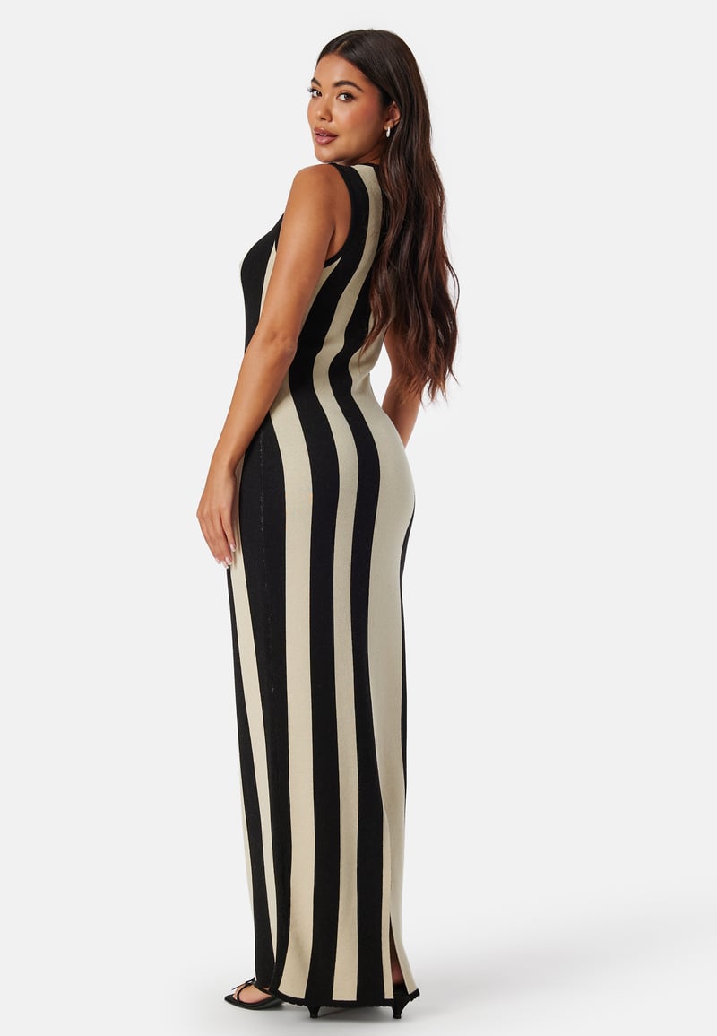 BUBBLEROOM Striped Sleeveless Knitted Dress