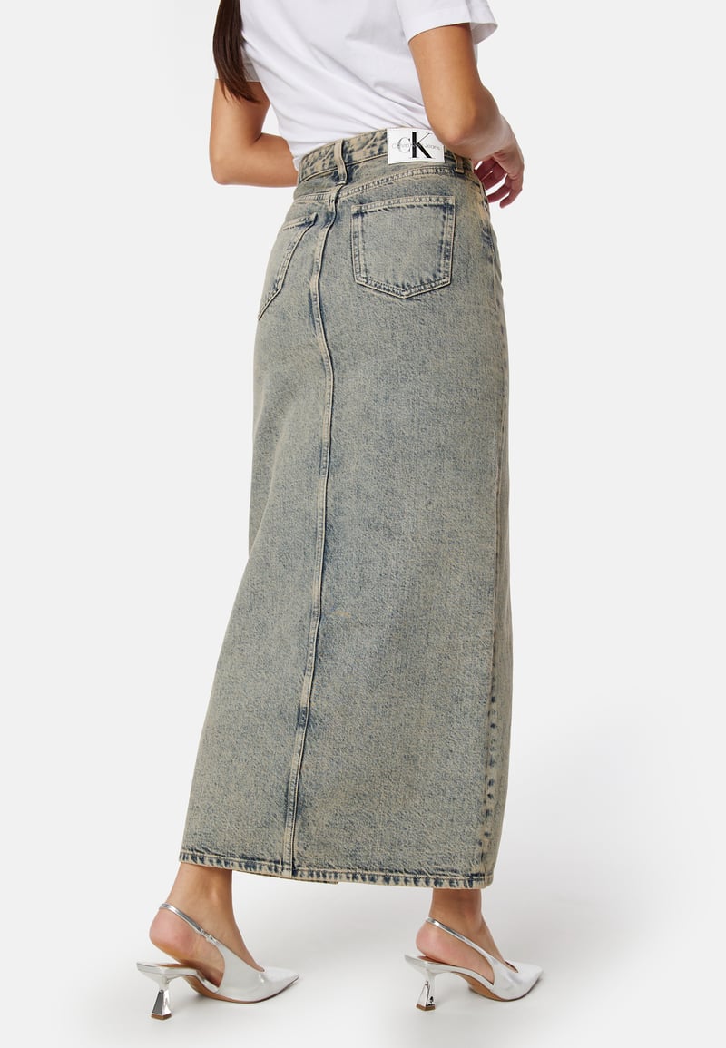 Calvin Klein Jeans Front Split Maxi Denim Skirt