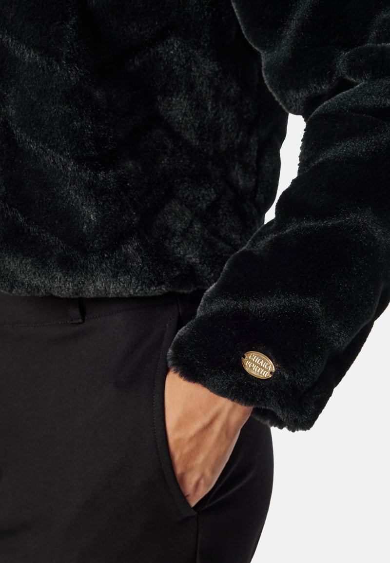 Chiara Forthi Short Party Faux Fur Jacket