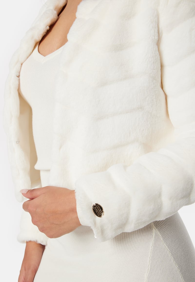 Chiara Forthi Short Party Faux Fur Jacket