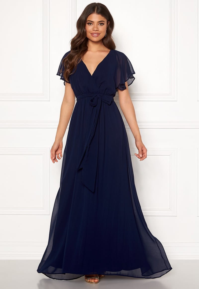 Goddiva Flutter Chiffon Dress