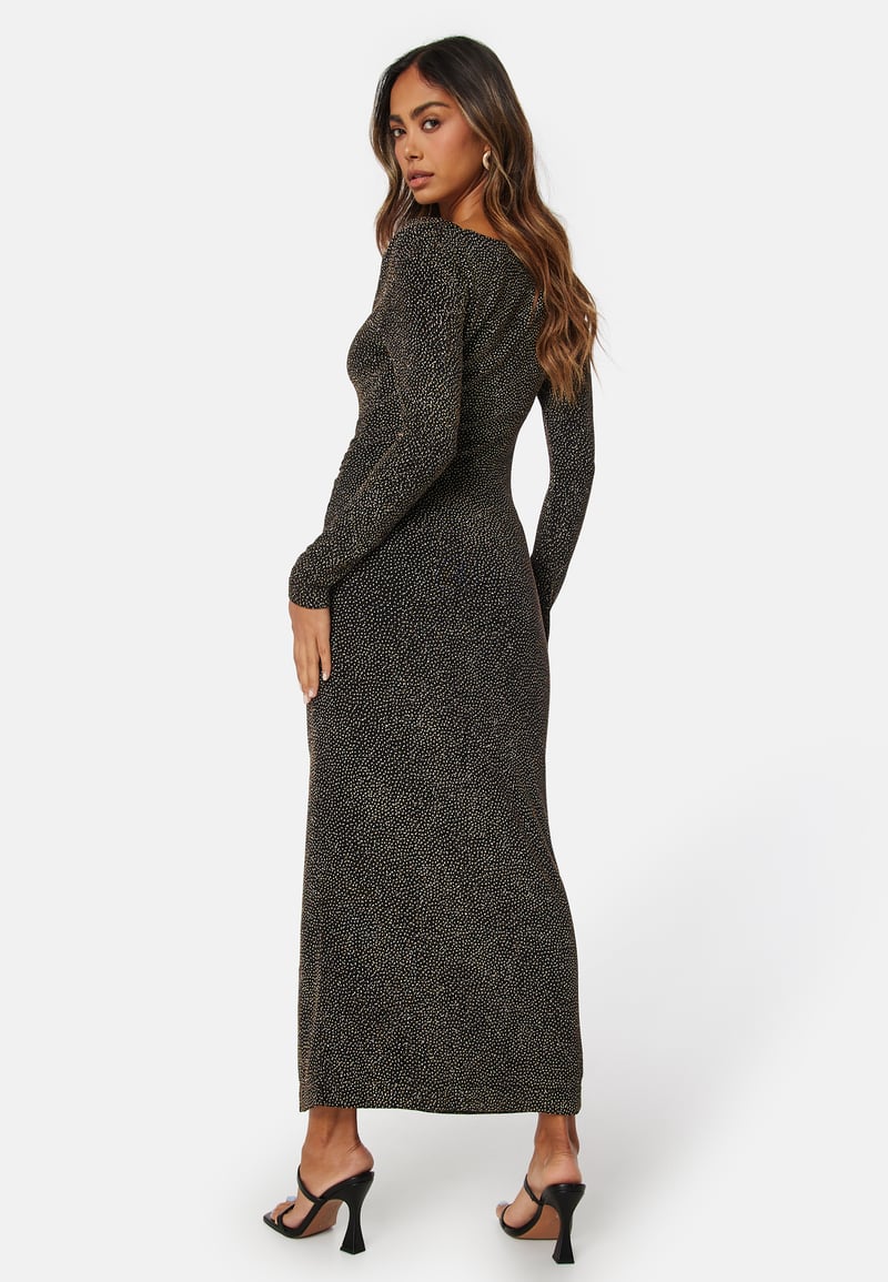 FOREVER NEW Reva Cowl Neck Glitter Midi Dress