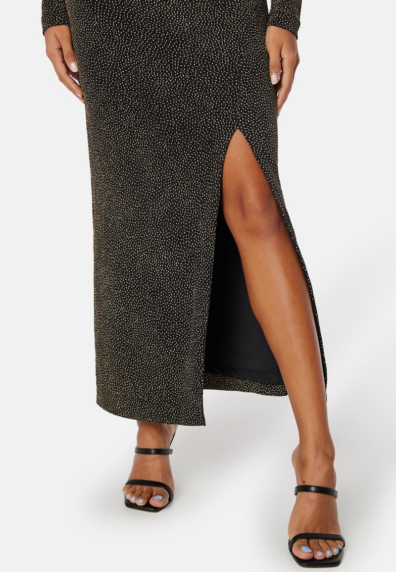 FOREVER NEW Reva Cowl Neck Glitter Midi Dress