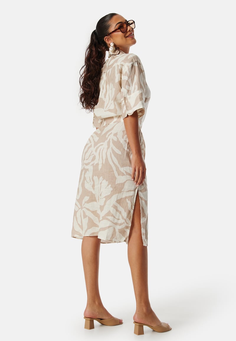 GANT Palm Print Linen Shirt Dress