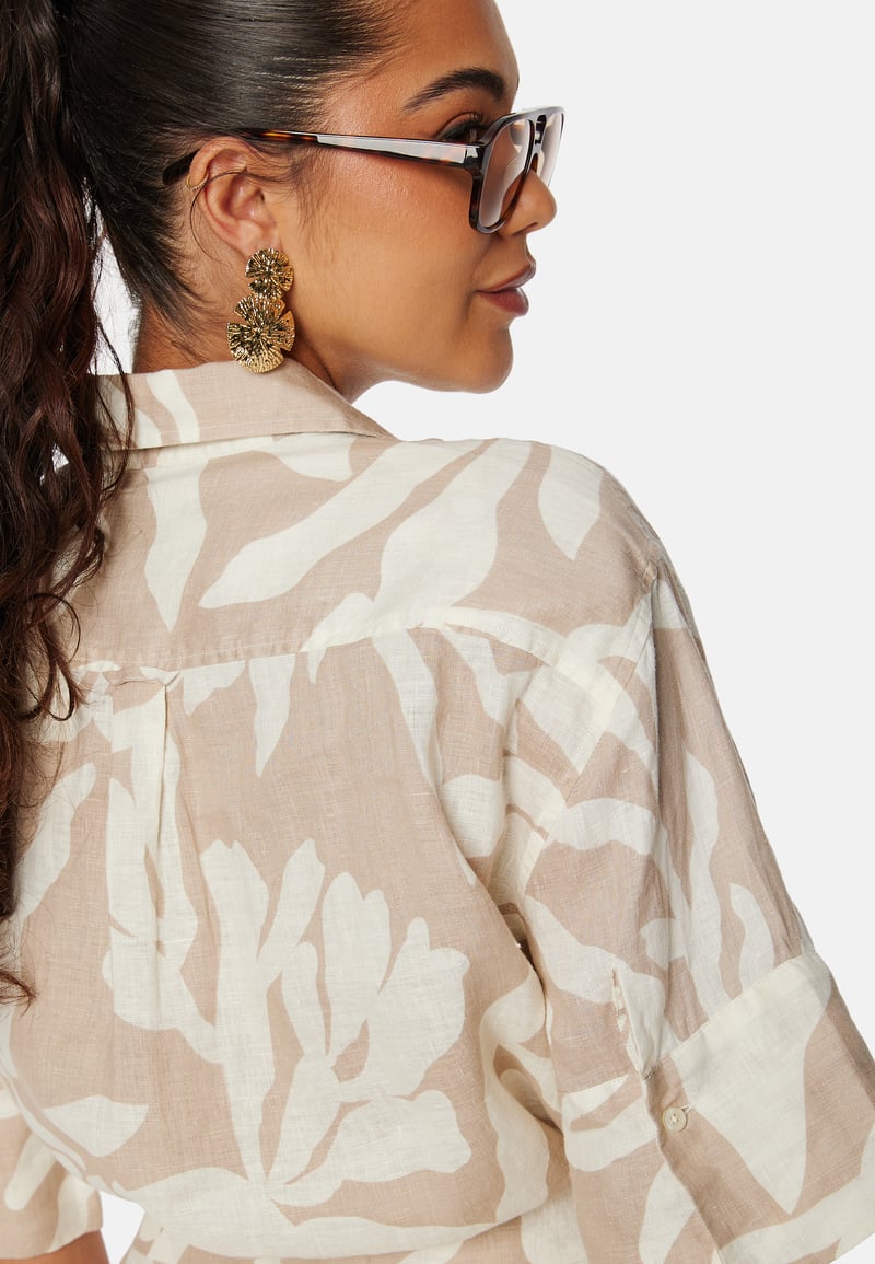 GANT Palm Print Linen Shirt Dress